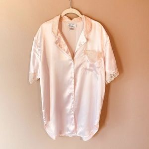 Baby Pink Lace Night Shirt